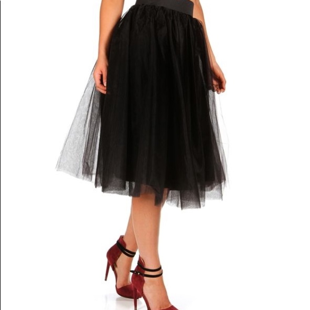 Black tulle skirt